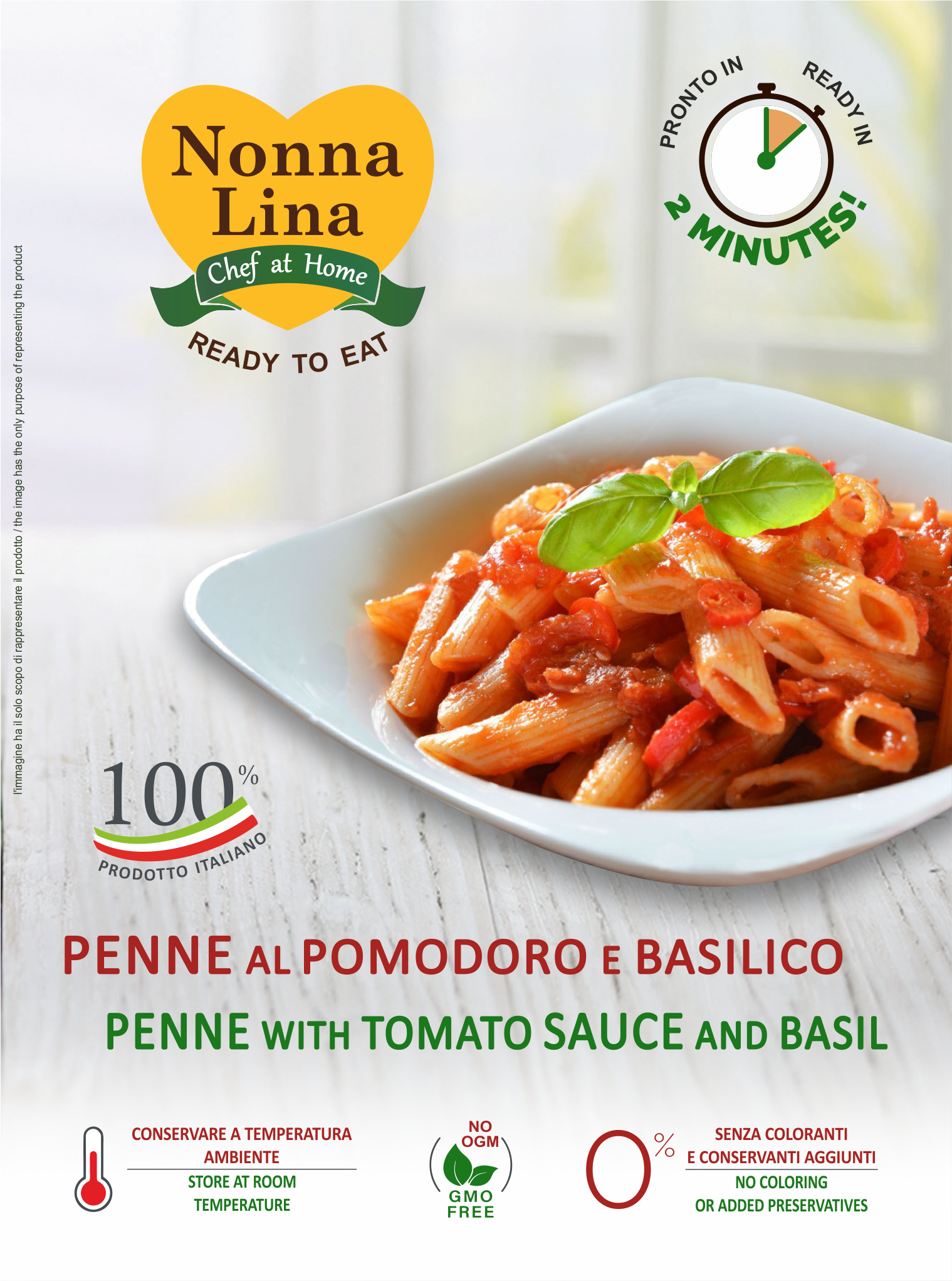 PENNE with Tomato Sauce and Basil