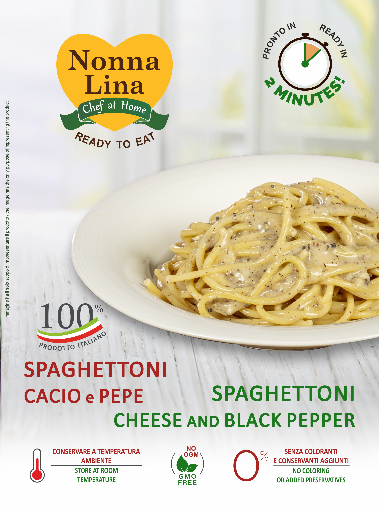 Spaghettoni pasta with cheese and black pepper